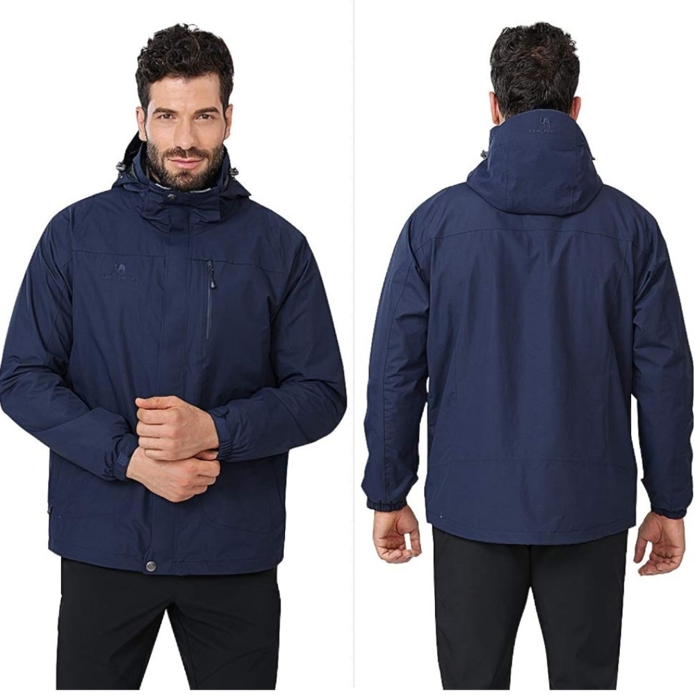CAMEL CROWN Men's Ski Jacket 3 in 1 Waterproof Winter Jacket
